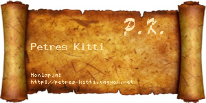 Petres Kitti névjegykártya